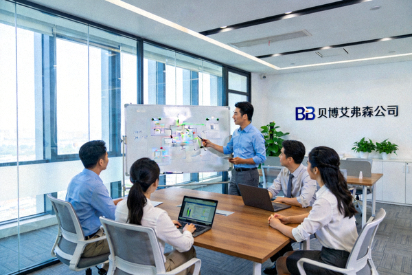 BB贝博艾弗森公司现代化办公环境与团队协作场景